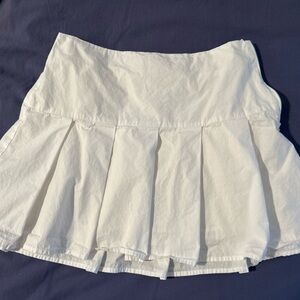 White Pleated Skirt